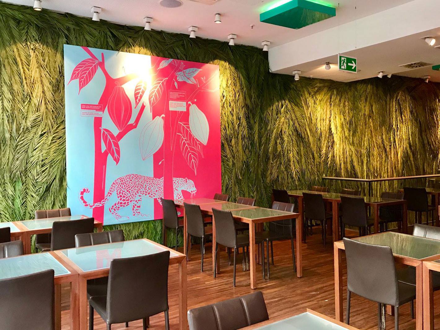 palm leaves at Ritter Sport Bunte Schokowelt Berlin